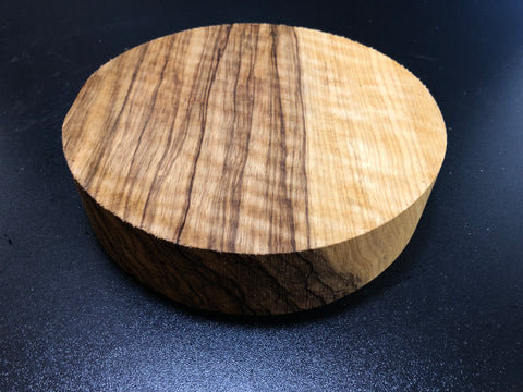 8"x2" KD Curly Black Limba Wood Bowl Turning Blank (#00170)