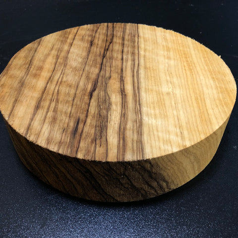 8"x2" KD Curly Black Limba Wood Bowl Turning Blank (#00171)