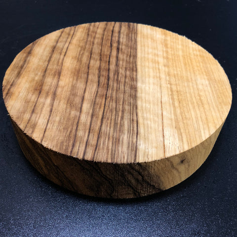 8"x2" KD Curly Black Limba Wood Bowl Turning Blank (#00172)