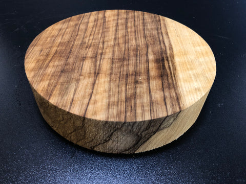 8"x2" KD Curly Black Limba Wood Bowl Turning Blank (#00173)