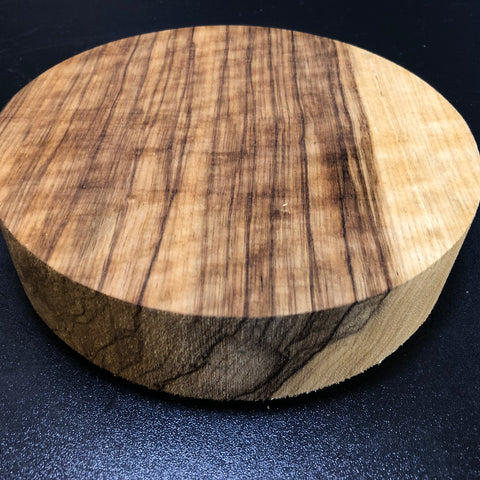 8"x2" KD Curly Black Limba Wood Bowl Turning Blank (#00173)