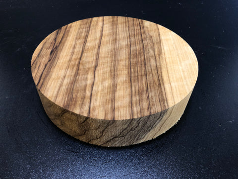 8"x2" KD Curly Black Limba Wood Bowl Turning Blank (#00175)