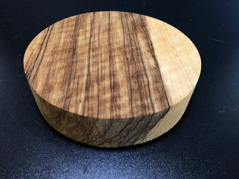 8"x2" KD Curly Black Limba Wood Bowl Turning Blank (#00176)