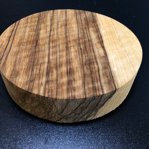 8"x2" KD Curly Black Limba Wood Bowl Turning Blank (#00176)