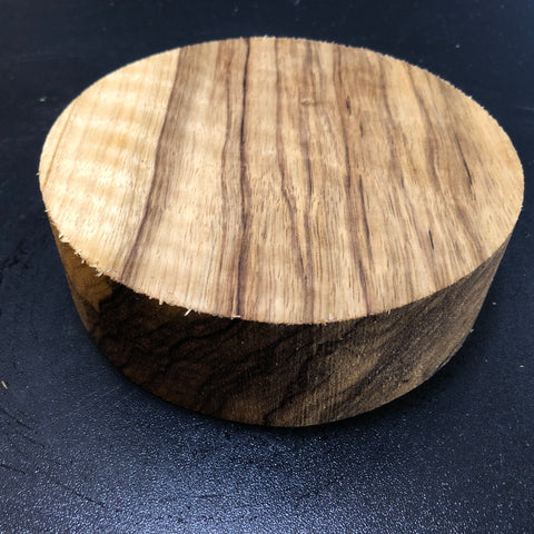 6"x2" KD Curly Black Limba Wood Bowl Turning Blank (#00179)