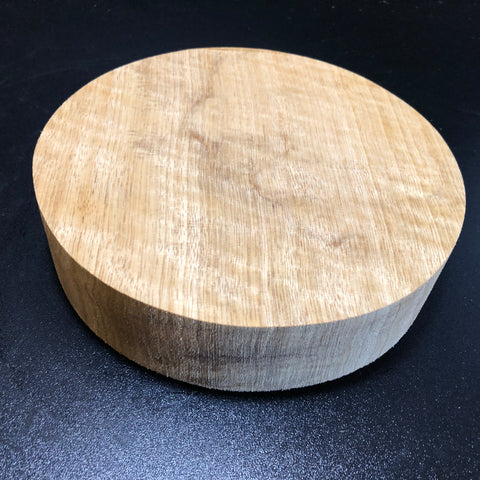 8"x2" KD Curly White Limba Wood Bowl Turning Blank (#00180)