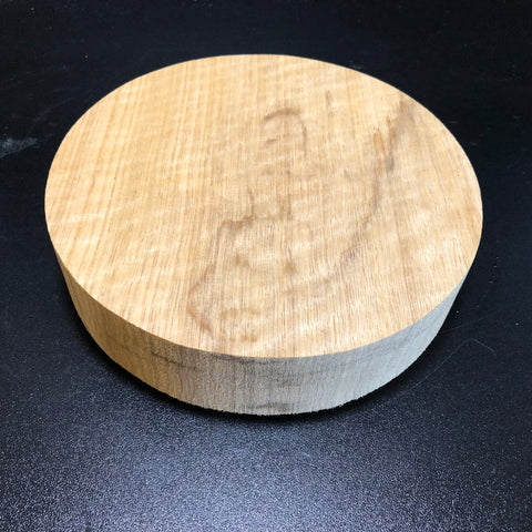 8"x2" KD Curly White Limba Wood Bowl Turning Blank (#00183)