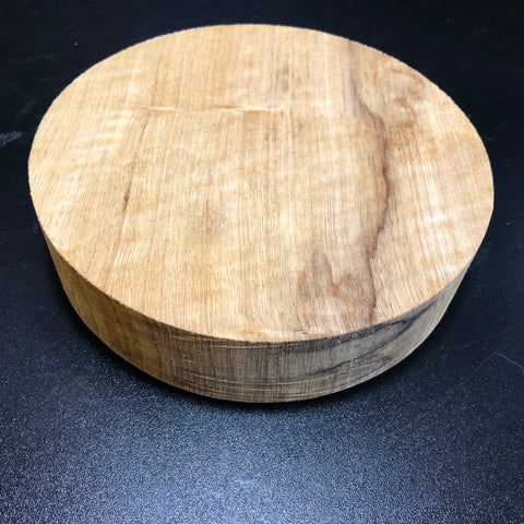 8"x2" KD Curly White Limba Wood Bowl Turning Blank (#00185)