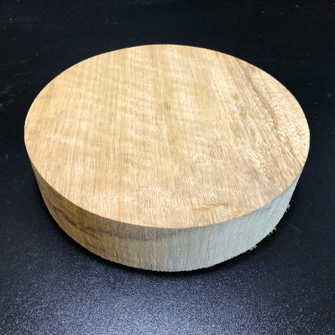 8"x2" KD Curly White Limba Wood Bowl Turning Blank (#00186)