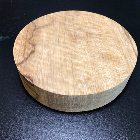 8"x2" KD Curly White Limba Wood Bowl Turning Blank (#00187)
