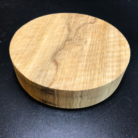 8"x2" KD Curly White Limba Wood Bowl Turning Blank (#00188)