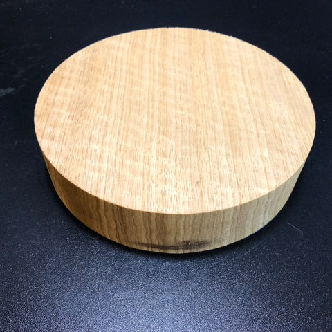 8"x2" KD Curly White Limba Wood Bowl Turning Blank (#00189)