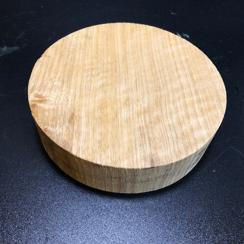 7"x2" KD Curly White Limba Wood Bowl Turning Blank (#00191)