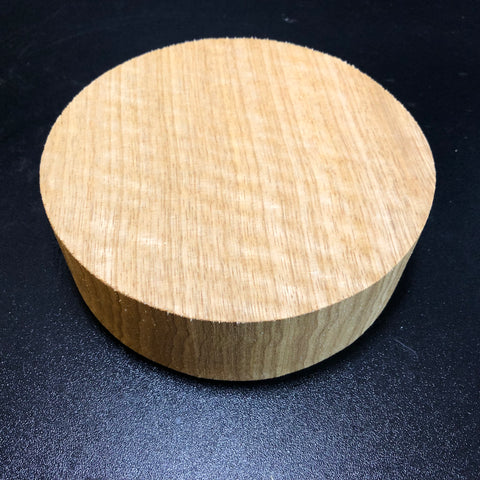 6"x2" KD Curly White Limba Wood Bowl Turning Blank (#00192)