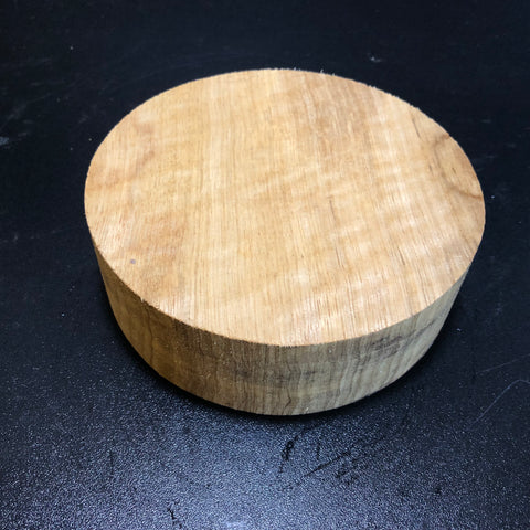 6"x2" KD Curly White Limba Wood Bowl Turning Blank (#00194)