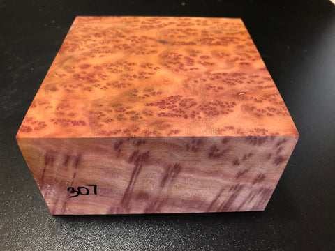 6"x6"x3" Camphor Burl Wood Turning Blank (#00307)