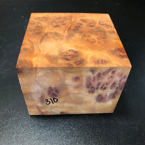 4.5"x4.5"x3.5" Camphor Burl Wood Turning Blank (#00310)