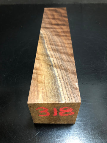 2"x2"x10" KD Figured Walnut Wood Spindle Turning Blank (#00318)