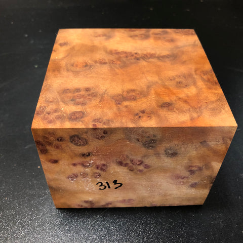 4.5"x4.5"x3.5" Camphor Burl Wood Turning Blank (#00313)