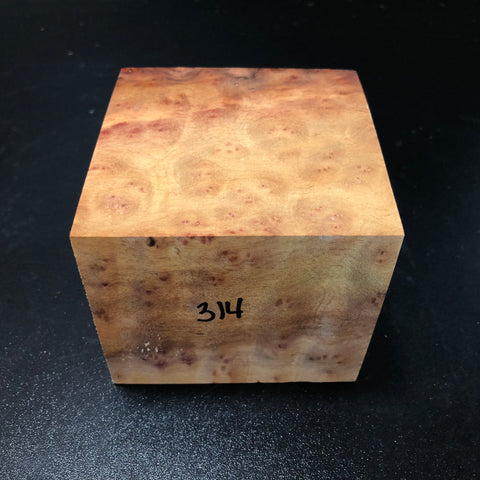 4"x4"x3" Camphor Burl Wood Turning Blank (#00314)