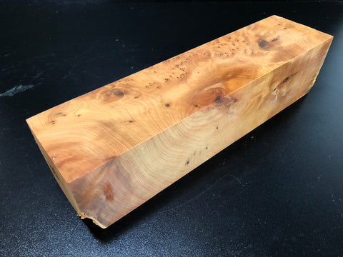 3"x3"x12 Thuya Burl Wood Turning Blank (#00348)