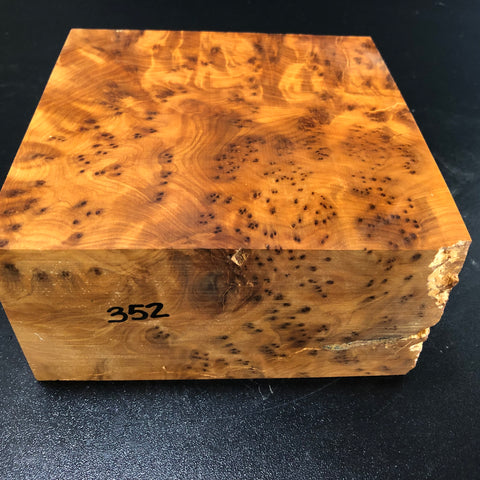 6"x6"x3 Thuya Burl Wood Turning Blank (#00352)