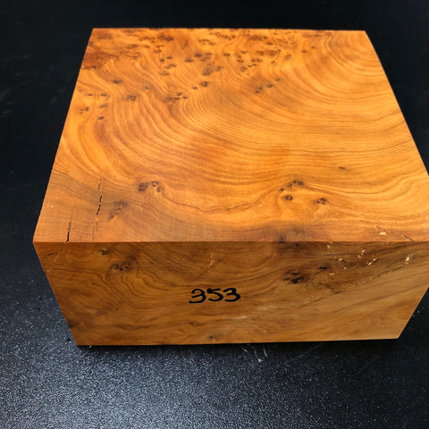 6"x6"x3 Thuya Burl Wood Turning Blank (#00353)