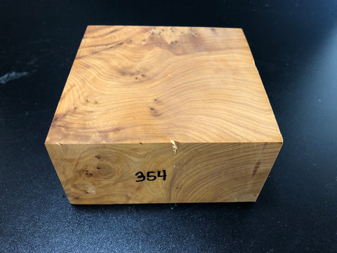 6"x6"x3 Thuya Burl Wood Turning Blank (#00354)