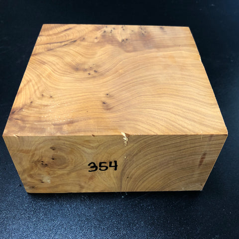 6"x6"x3 Thuya Burl Wood Turning Blank (#00354)