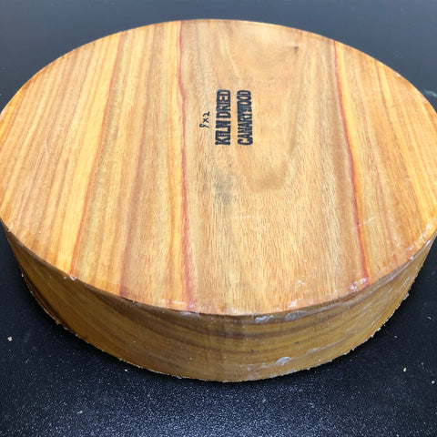 9"x2" KD Canarywood Exhibition Grade Wood Bowl Turning Blank (#00149)