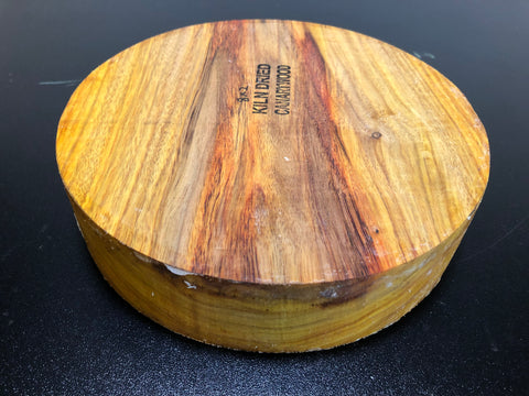 8"x2" KD Canarywood Exhibition Grade Wood Bowl Turning Blank (#00150)