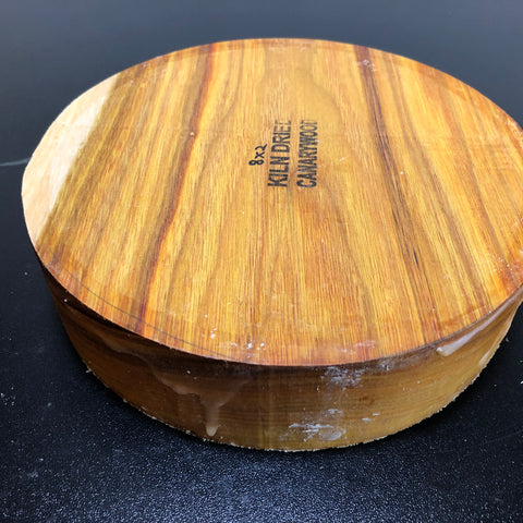 8"x2" KD Canarywood Exhibition Grade Wood Bowl Turning Blank (#00152)