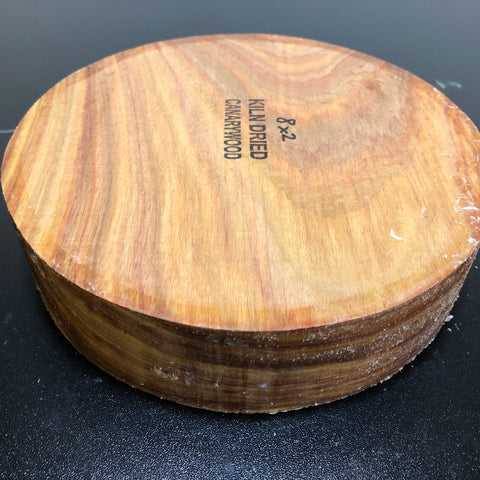 8"x2" KD Canarywood Exhibition Grade Wood Bowl Turning Blank (#00154)