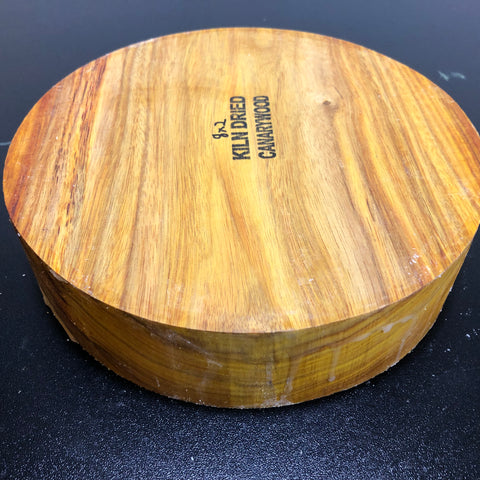 8"x2" KD Canarywood Exhibition Grade Wood Bowl Turning Blank (#00155)