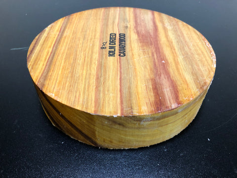 8"x2" KD Canarywood Exhibition Grade Wood Bowl Turning Blank (#00157)