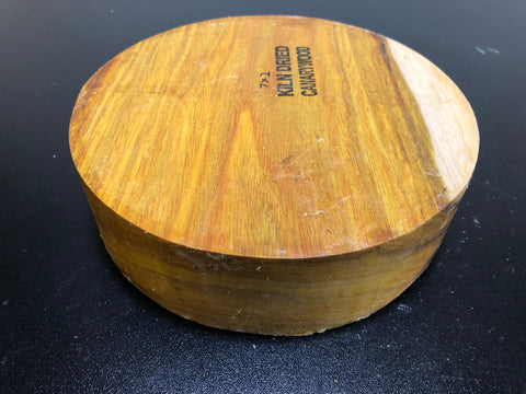 7"x2" KD Canarywood Exhibition Grade Wood Bowl Turning Blank (#00167)