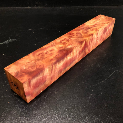 2"x2"x12.5" Camphor Burl Wood Turning Blank (#00176)