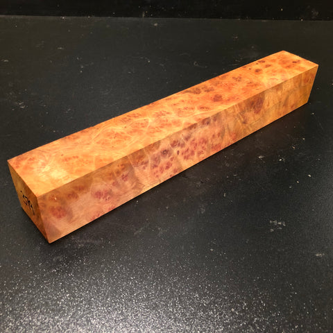 1.75"x1.75"x12" Camphor Burl Wood Turning Blank (#00379)