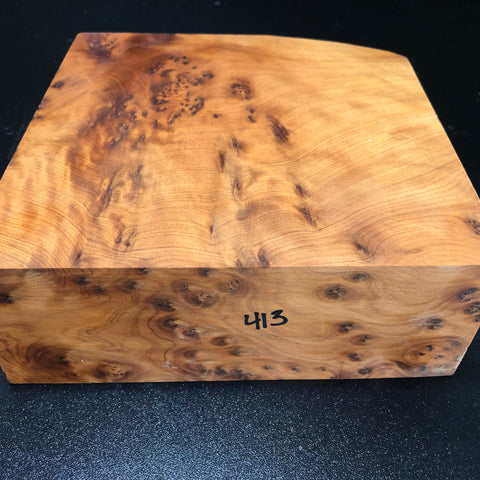 8"x8"x3" Thuya Burl Wood Bowl Turning Blank (#00413)