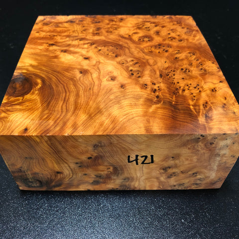 6"x6"x2.75" Thuya Burl Wood Bowl Turning Blank (#00421)