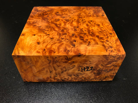 6"x6"x2.5" Thuya Burl Wood Bowl Turning Blank (#00422)