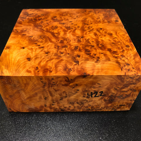 6"x6"x2.5" Thuya Burl Wood Bowl Turning Blank (#00422)