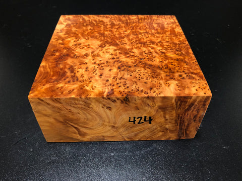 6"x6"x2.5" Thuya Burl Wood Bowl Turning Blank (#00424)