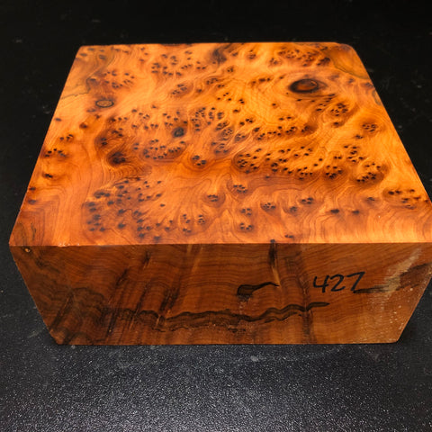 6"x6"x2.5" Thuya Burl Wood Bowl Turning Blank (#00427)