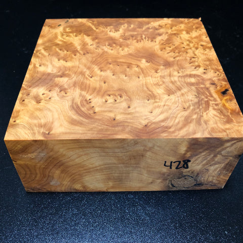 6"x6"x2.5" Thuya Burl Wood Bowl Turning Blank (#00428)