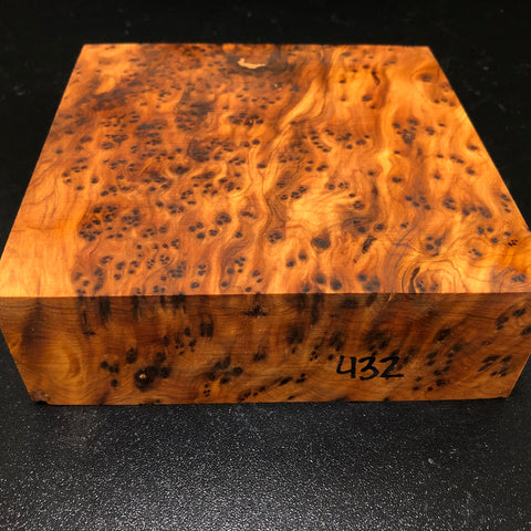 6"x6"x2" Thuya Burl Wood Bowl Turning Blank (#00432)
