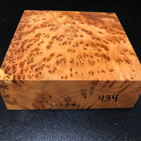 6"x6"x2" Thuya Burl Wood Bowl Turning Blank (#00434)