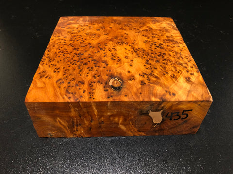 6"x6"x2" Thuya Burl Wood Bowl Turning Blank (#00435)