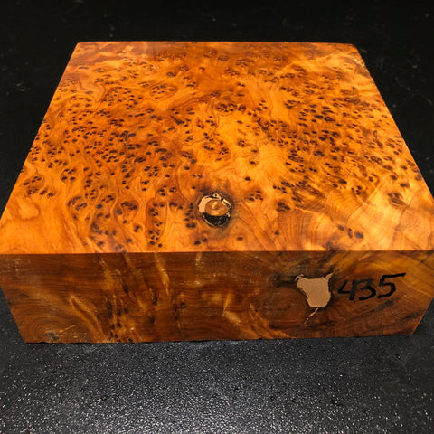 6"x6"x2" Thuya Burl Wood Bowl Turning Blank (#00435)