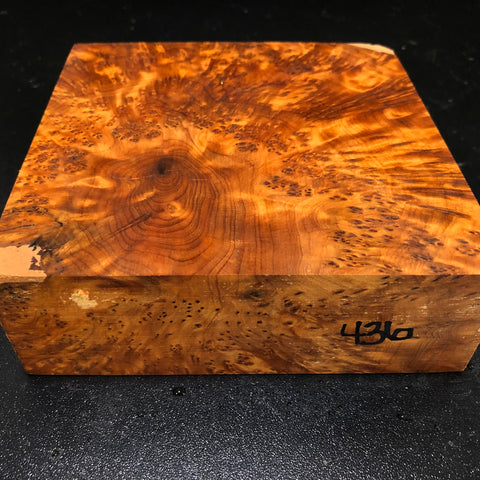 6"x6"x2" Thuya Burl Wood Bowl Turning Blank (#00436)